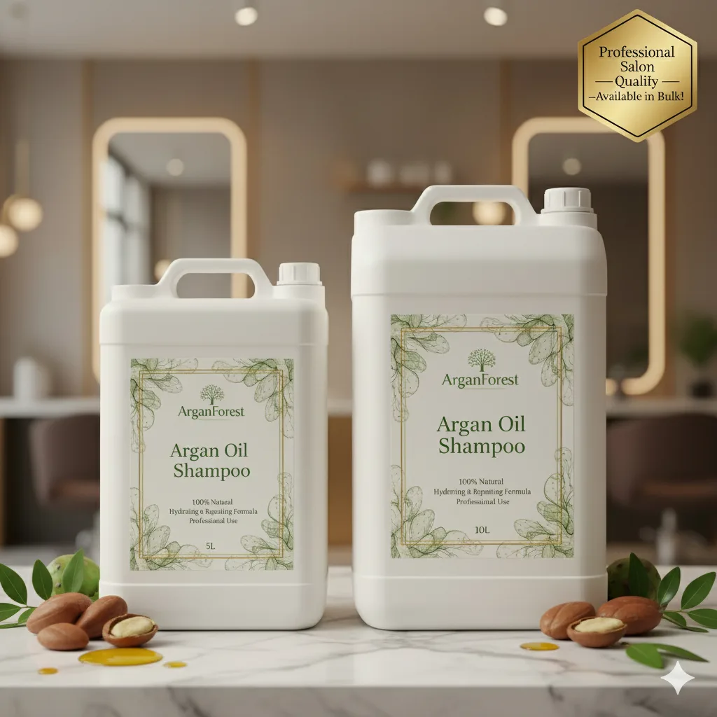 Argan Oil Shampoo in a pump bottle